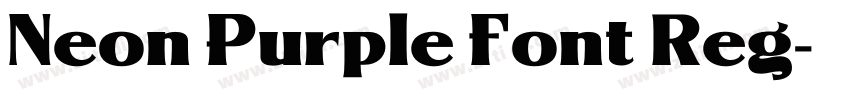 Neon Purple Font Reg字体转换